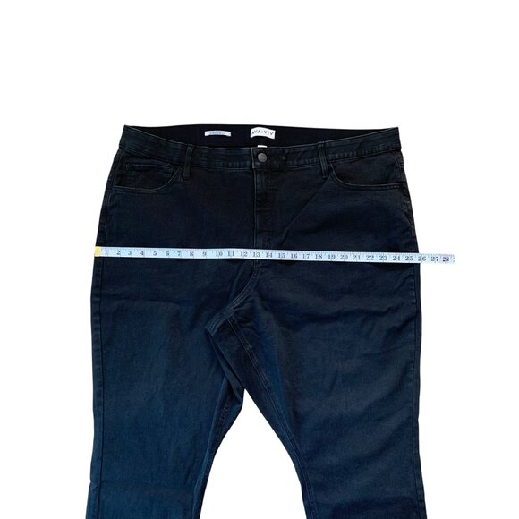 Ava & Viv Womens High-Rise Skinny Jeans Black Denim Plus Size 26 - Picture 6 of 12